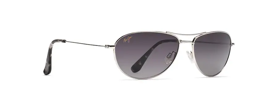 Baby Beach Sunglasses With Silver Frame and Neutral Grey Lens by Maui Jim