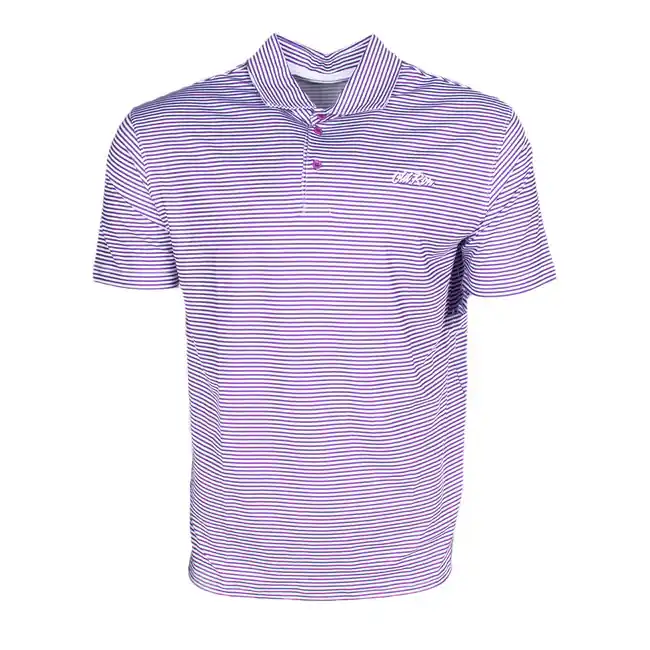 Purple Striped Polo Shirt by Old Row