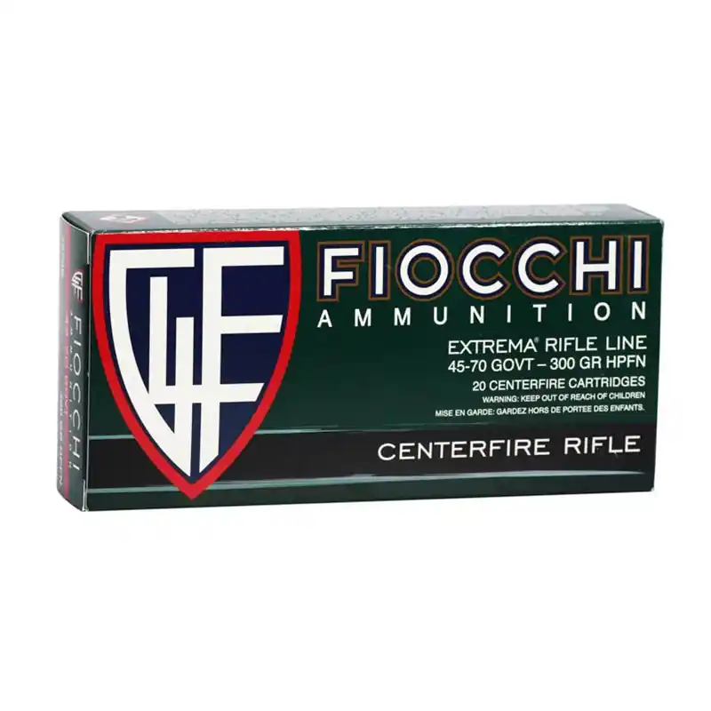 FIocchi Extrema Rifle Line 1,900 fps 45-70 Government 300 Grain Hollow Point Flat Nose Rifle Ammunition