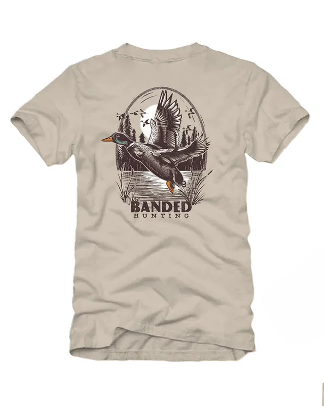 Men‘s Morning Duck Hunt Graphic Short Sleeve Tee Shirt by Banded