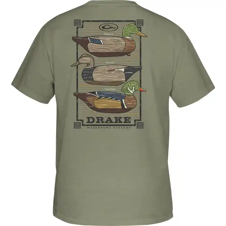 Men‘s Vintage Decoy Stack Short Sleeve Tee Shirt by Drake