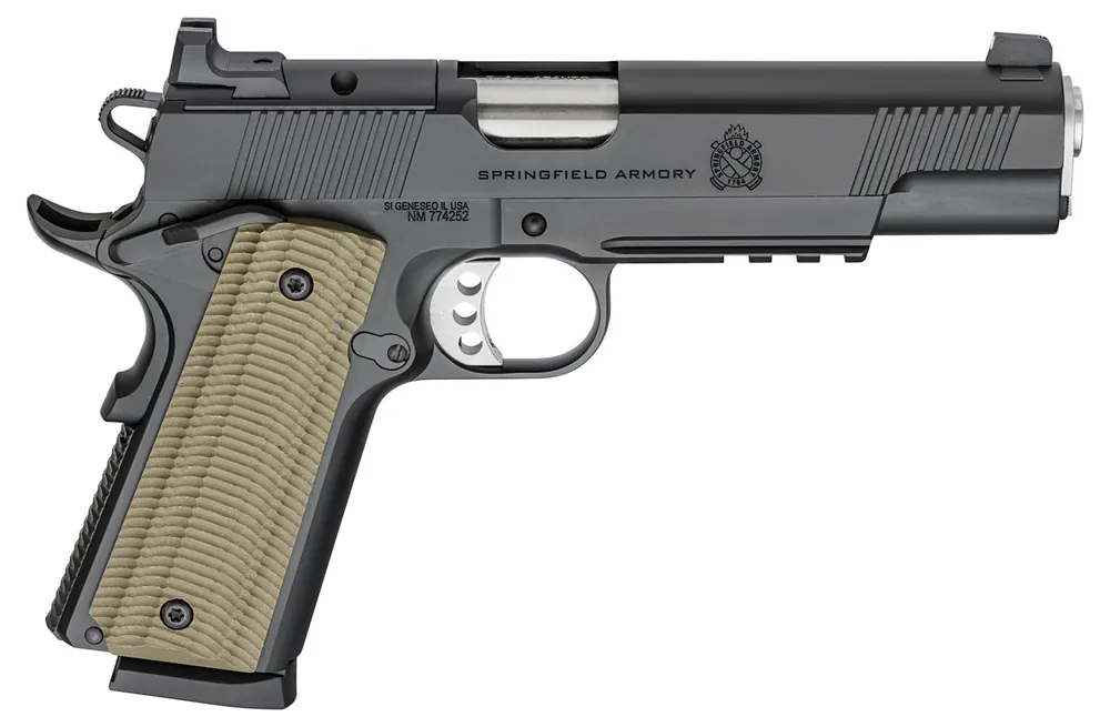 Springfield Armory 1911 Operator .45 Auto Caliber 5.25" Barrel Semi Auto Handgun with Black Cerakote Finish & 4 8 Round Mags
