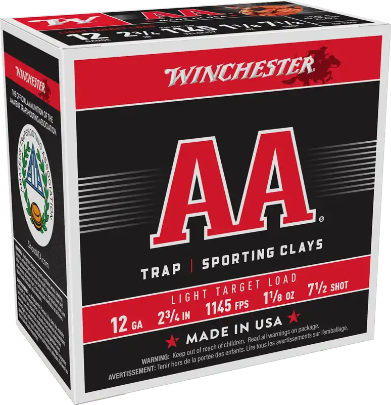 Winchester AA 1145fps 12ga 2-3/4" 1-1/8oz 7 Shot Light Target Load Shotgun Ammunition