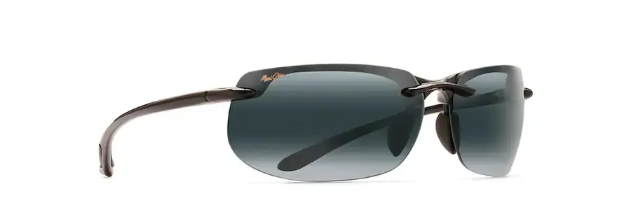 Banyans Polarized Sunglasses with a Gloss Black Frame and Neutral Gray Lenses by Maui Jim