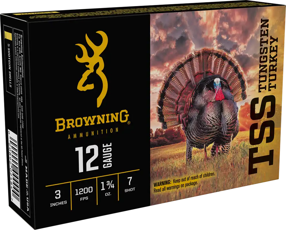 Browning TSS 1200fps 12ga 3" 1-3/4oz 7 Shot Turkey Hunting Shotgun Ammunition