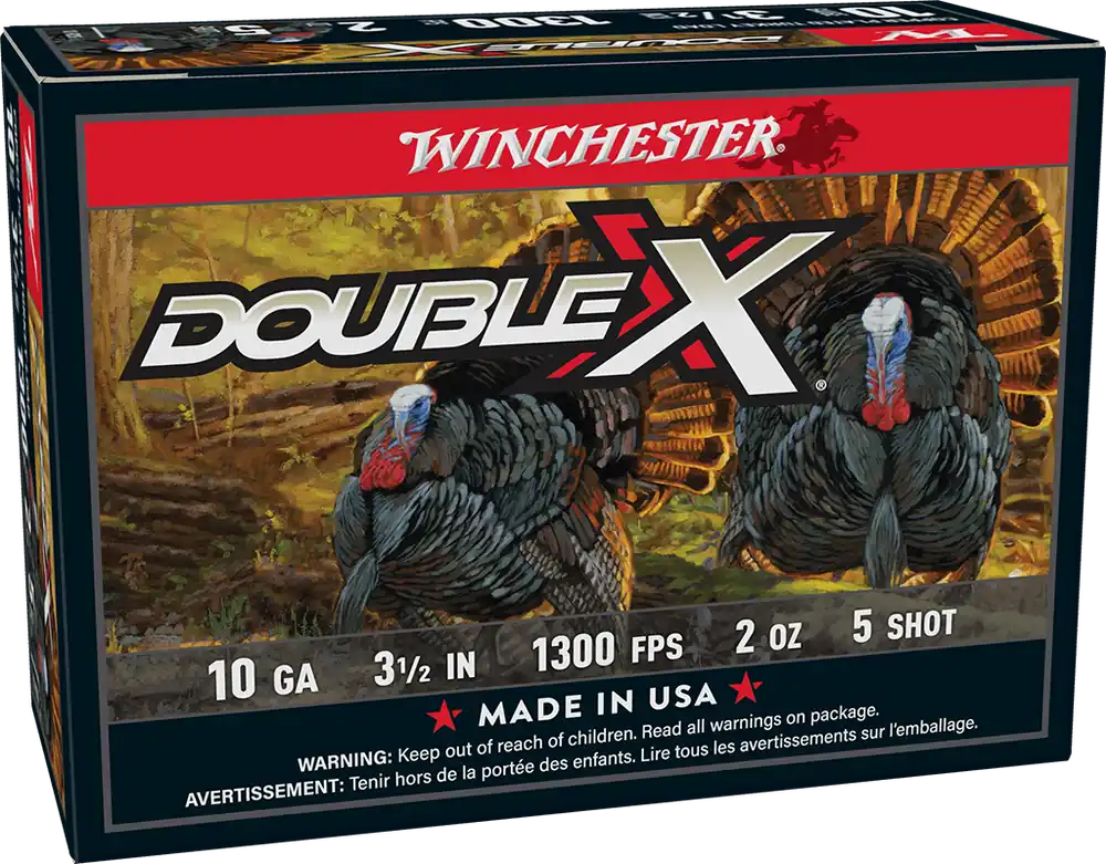 Winchester Double X 1300fps 10 Gauge 3-1/2‘‘ 2oz 5 Shot Turkey Shotgun Ammunition