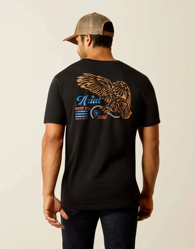 Eagle Freedom Black Short Sleeve Tee Shirt by Ariat