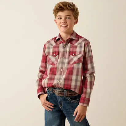 Youth Retro Hawthorne Long Snap Shirt by Ariat