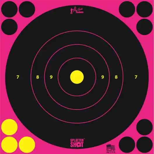 Splatter Shot 8" Pink Bullseye Target in by Pro-Shot