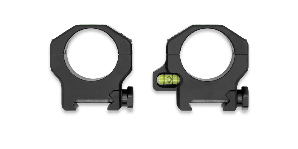 Peak 44 Precision Picatinny Rings with Level in Medium Height for 30mm Tube by Weatherby