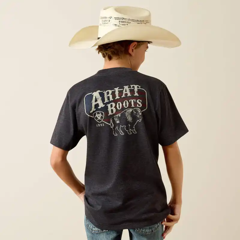 Youth American Bison Short Sleeve Tee Shirt by Ariat