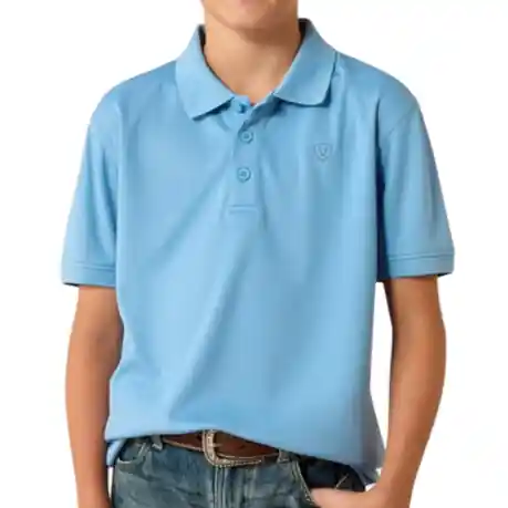 Boy‘s Tek Short Sleeve Polo Tee Shirt by Ariat