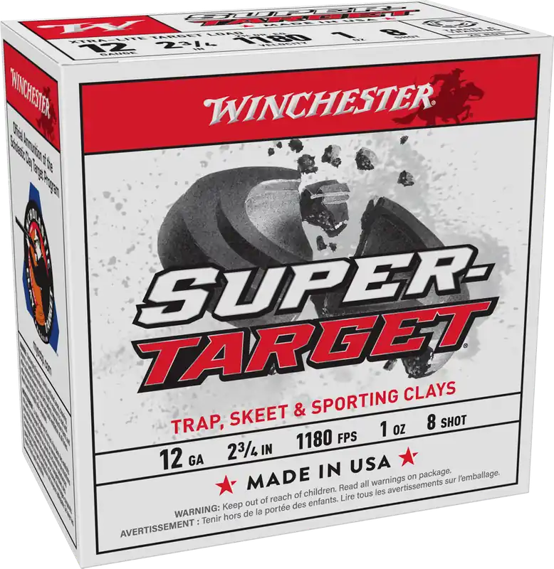 Winchester Super Target 12ga 1180fps 2-3/4" 1oz 8 Shot Shotgun Ammunition