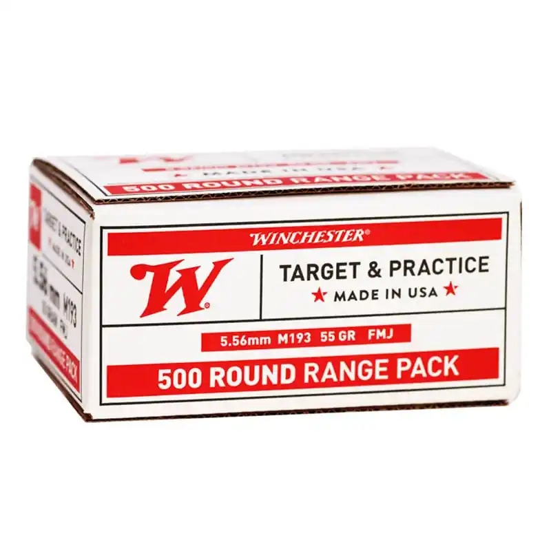 Winchester Target & Practice 3,180 fps 5.56x45mm NATO 55 Grain Full Metal Jacket Rifle Ammunition