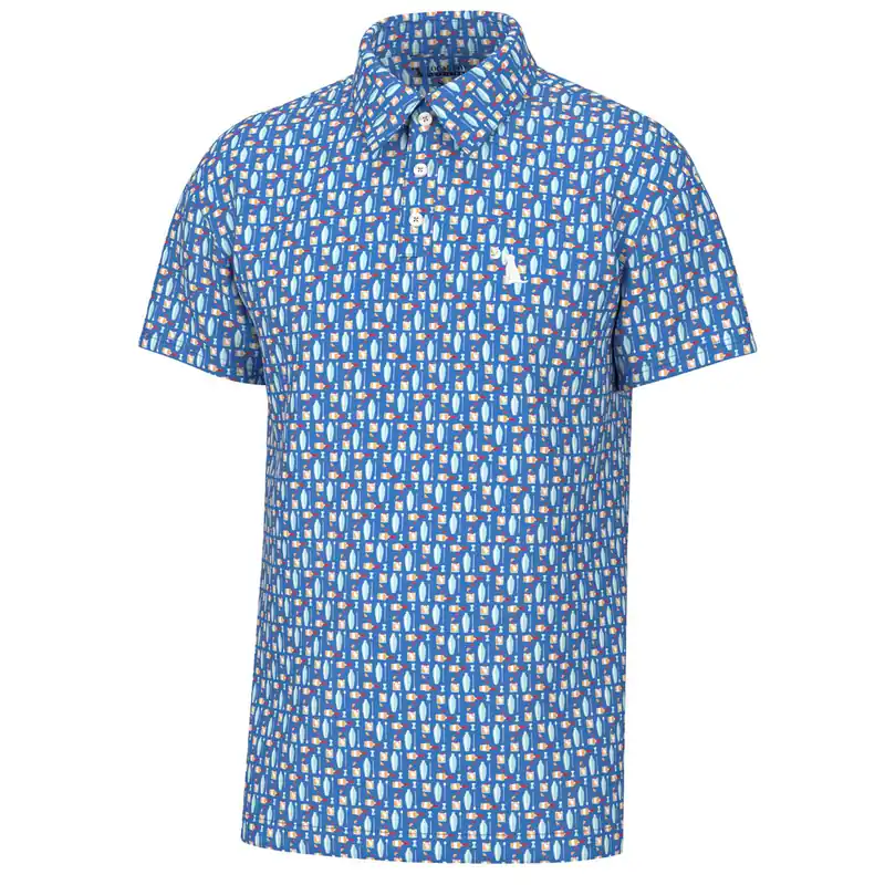 Dirty Myrtle Polo in Blue Old Fashioned by Local Boy Outfitters