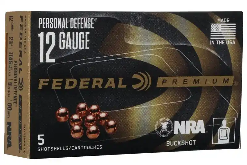 Federal Premium 1145fps 12 Gauge 2-3/4" 00 Buck Shot Personal Defense Shotgun Ammunition