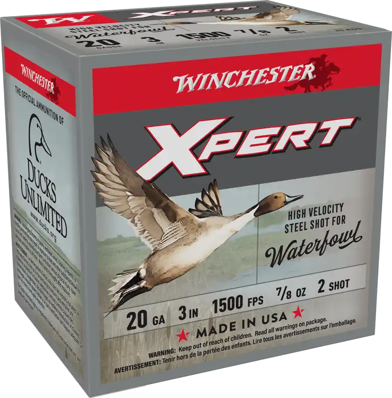 Winchester Xpert 1500fps 20 Gauge 3" 7/8oz 2 Steel Shot Shotgun Ammunition