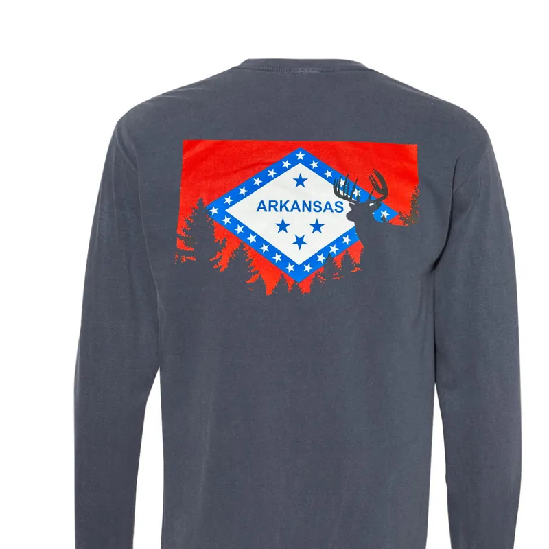 Whitetail Flag Long Sleeve Tee by DNW