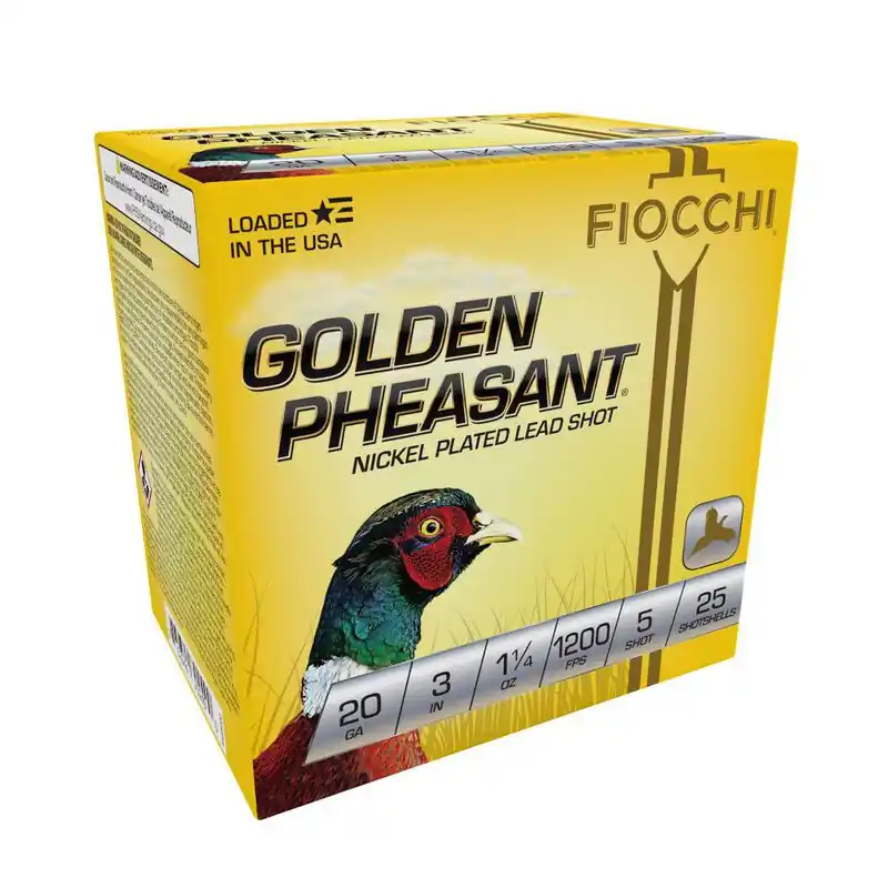 Fiocchi Golden Pheasant 1200fps 20 Gauge 3" 1-1/4oz 5 Lead Upland Shotgun Ammunition