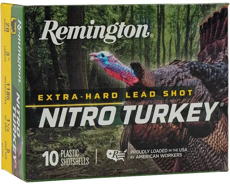 Remington Nitro Turkey 1,185 fps 20 Gauge 3" 1-1/4 oz. 5 Lead Shot Shotgun Ammunition