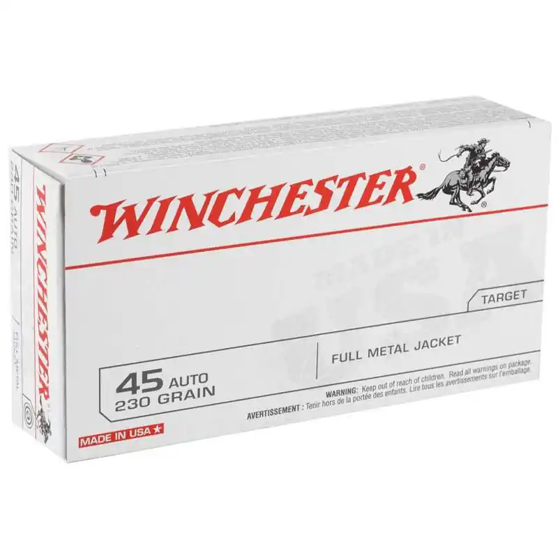 Winchester Target USA 45 ACP 230 Grain Full Metal Jacket Handgun Ammunition
