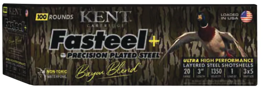 KENT Fasteel Plus Bayou Blend 1,450 fps 20 Gauge 3" 1 oz. 3 & 5 Steel Shot Shotgun Ammunition