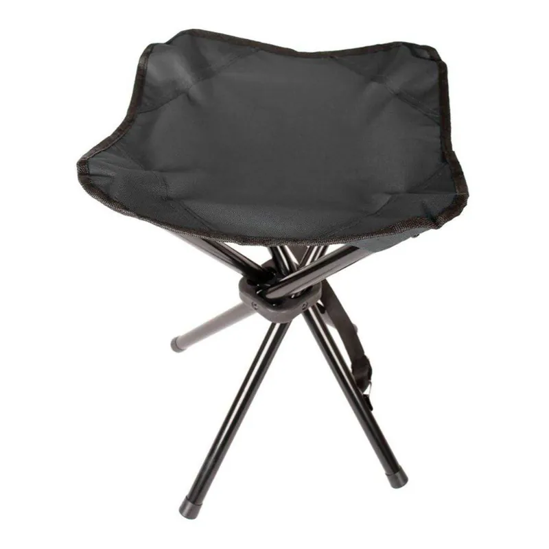 Black 4 Leg Swivel Folding Stool by World Famous Sports
