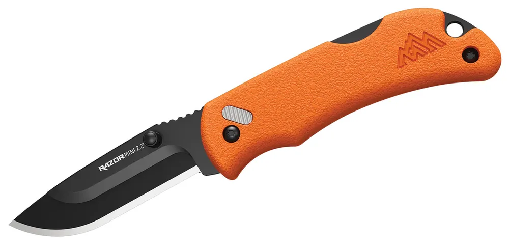 2.2 Inch Blaze Orange Razor Mini Folding Knife by Outdoor Edge