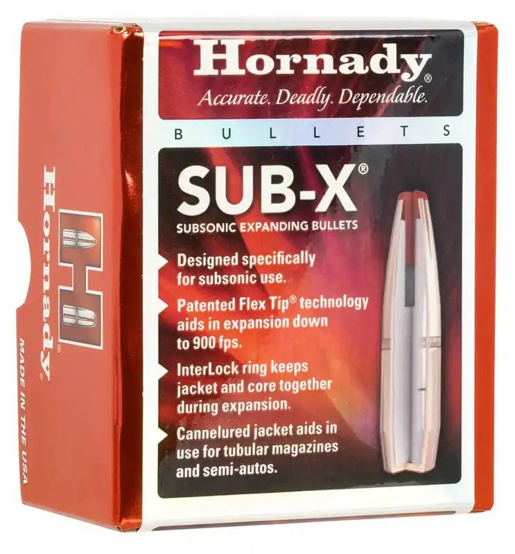 Hornady Sub-X 2,700 fps 7.62x39mm 255 Grain Subsonic Expanding Rifle Ammunition