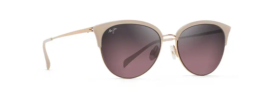 Olili Sunglasses- Milky Almond Frame, Maui Rose Lens by Maui Jim