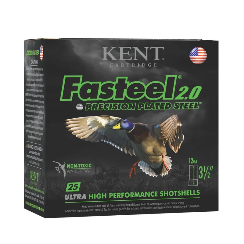 KENT Fasteel 2.0 1,550 fps 12 Gauge 3-1/2" 1-3/8 oz. BB Steel Shot Shotgun Ammunition