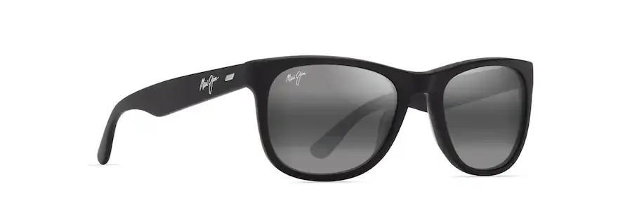 Kikonia Polarized Sunglasses with a Matte Black Frame and Gray Lenses by Maui Jim
