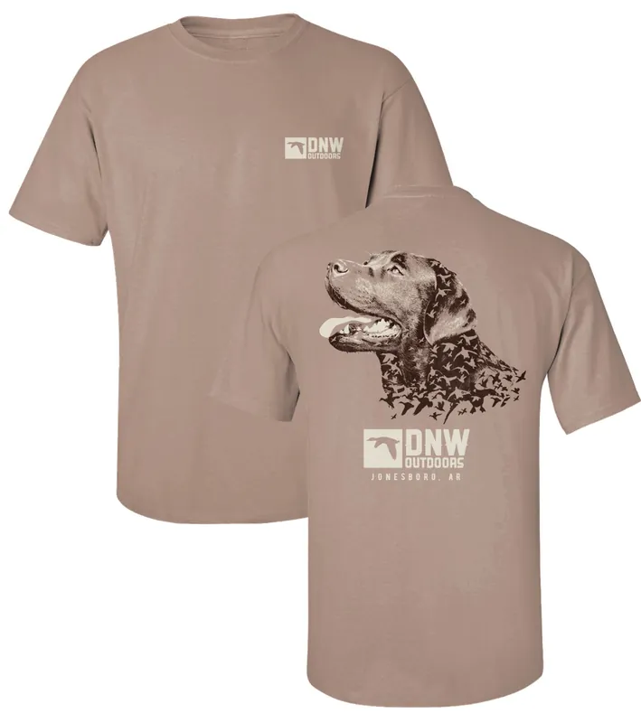 Lab and Duck Mosaic DNW Outdoors Logo Short Sleeve Tee Shirt