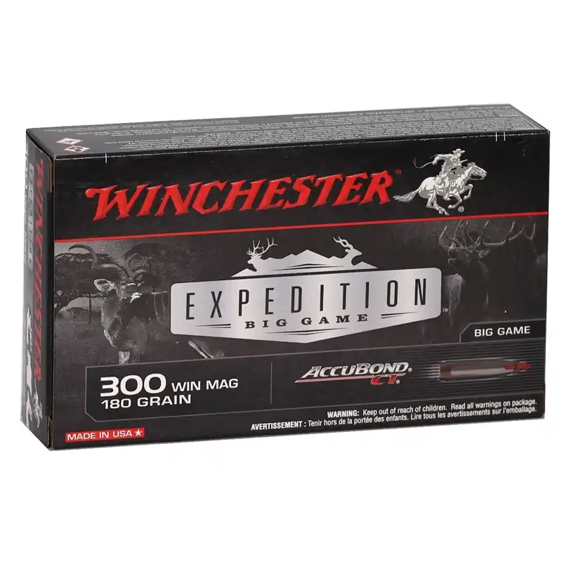 Winchester Expedition 2,950 fps 300 Winchester Magnum 180 Grain AccuBond Controlled Expansion Polymer Tip Rifle Ammunition