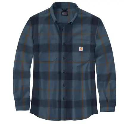 Rugged Flex Midweight Long Sleeve Plaid Flannel Shirt by Carhartt