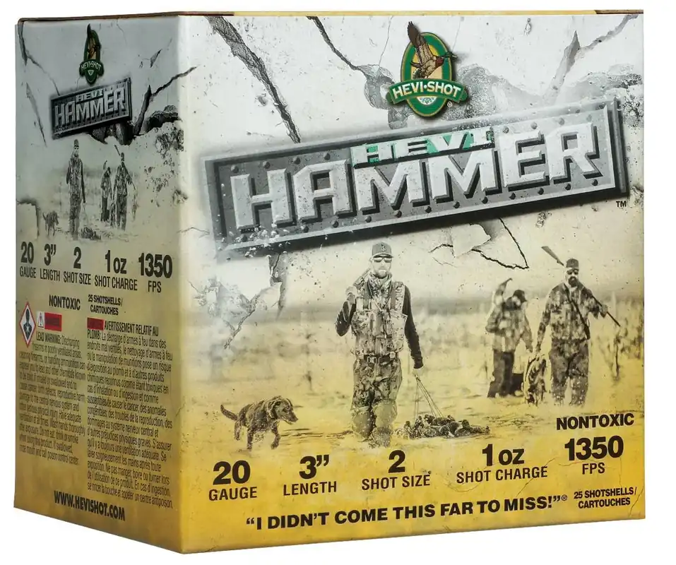 Hevi Shot Hevi Hammer 1,350 fps 20 Gauge 3" 1 oz 2 Bismuth and Steel Shot Shotgun Ammunition