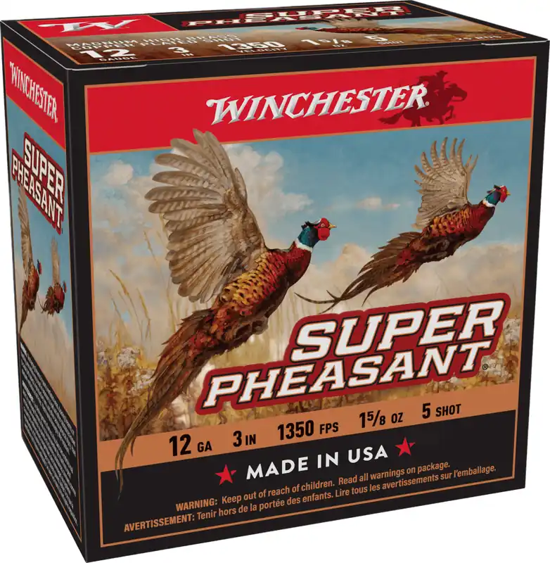 Winchester Super Pheasant 1,350 fps 12 Gauge 3" 1-5/8 oz. 5 Copper Plated Lead Shot Shotgun Ammunition
