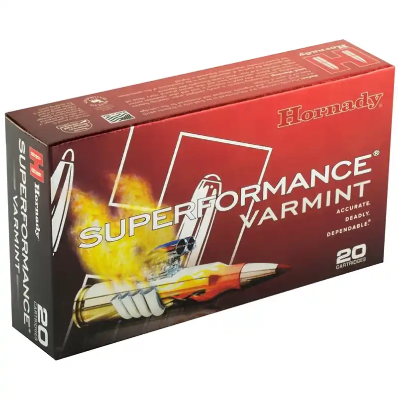 Hornady Superformance Varmint 4,000 fps 22-250 Remington 50 Grain V-Max Rifle Ammunition