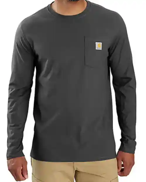 Men‘s Force Relaxed Fit Midweight Long Sleeve Pocket Tee Shirt by Carhartt