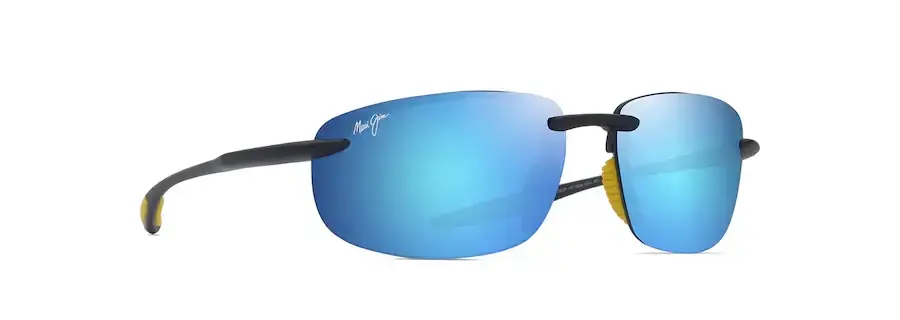 Ho‘Okipa Ultra with Matte Solid Dark Blue and Yellow Frames and Blue Hawaii Lens by Maui Jim