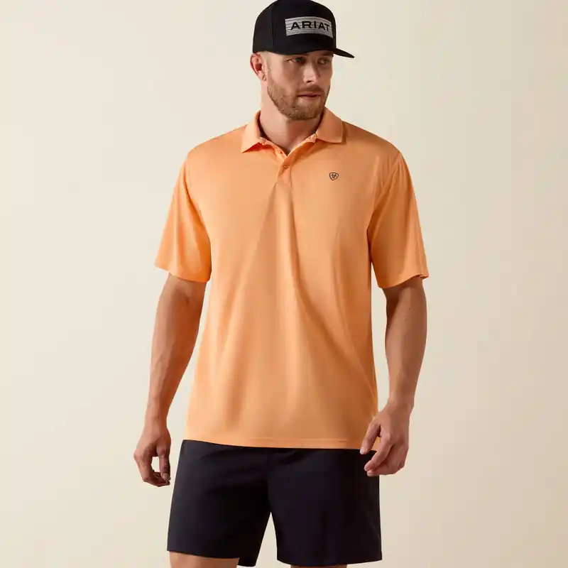 TEK Classic Short Sleeve Polo Shirt in Cantaloupe by Ariat