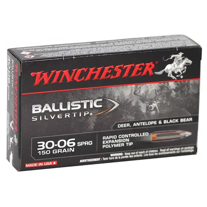 Winchester Ballistic Silvertip 2,900 fps 30-06 Springfield 150 Grain Polymer Tip Rifle Ammunition