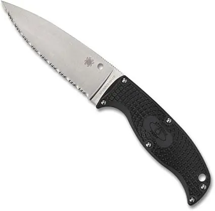 Enuff 2 Leaf Shape Fixed Blade Knife by Spyderco