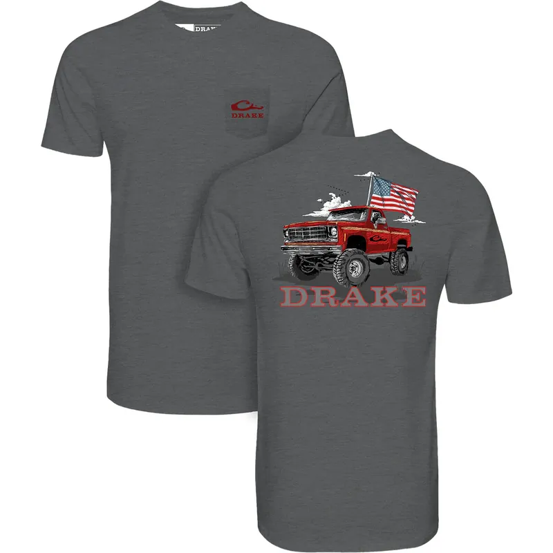 Youth Americana Truck Short Sleeve Graphic Tee Shirt by Drake
