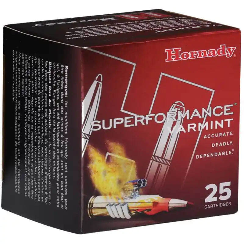 Hornady Superformance V Max 3,650 fps 17 Hornet 20 Grain Polymer Tip Rifle Ammunition