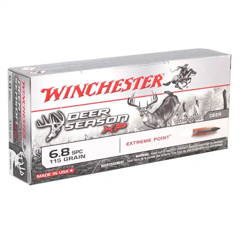 Winchester Deer Season XP 2,625 fps 6.8 SPC 115 Grain Extreme Point Rifle Ammunition