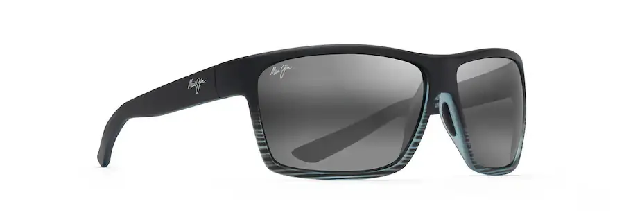 Alenuihaha Sunglasses - Grey Black Stripe Frame, Neutral Grey Lens by Maui Jim