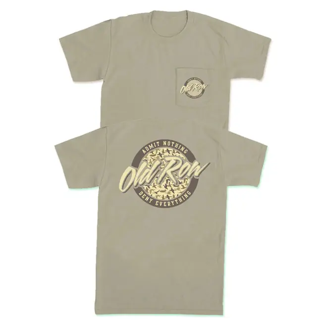 Men‘s Circle Logo Short Sleeve Pocket Graphic Tee Shirt by Old Row