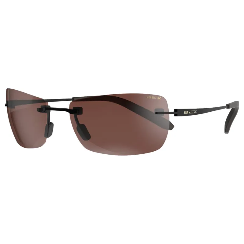 Fynnland XL Sunglasses with Black Frames and Brown Lenses by BEX
