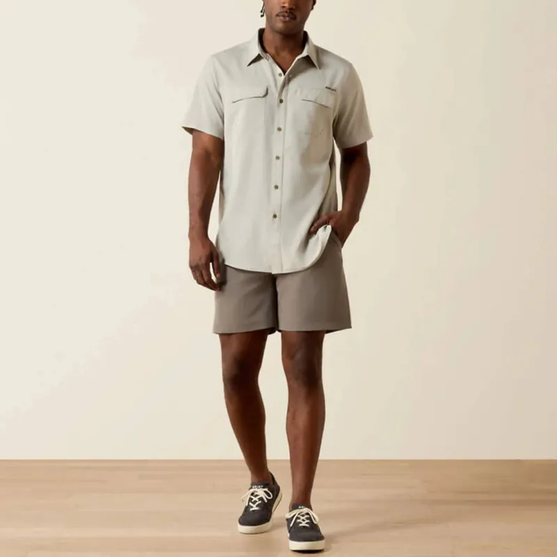 VentTek Outbound Fitted Short Sleeve Shirt in Burnt Olive by Ariat